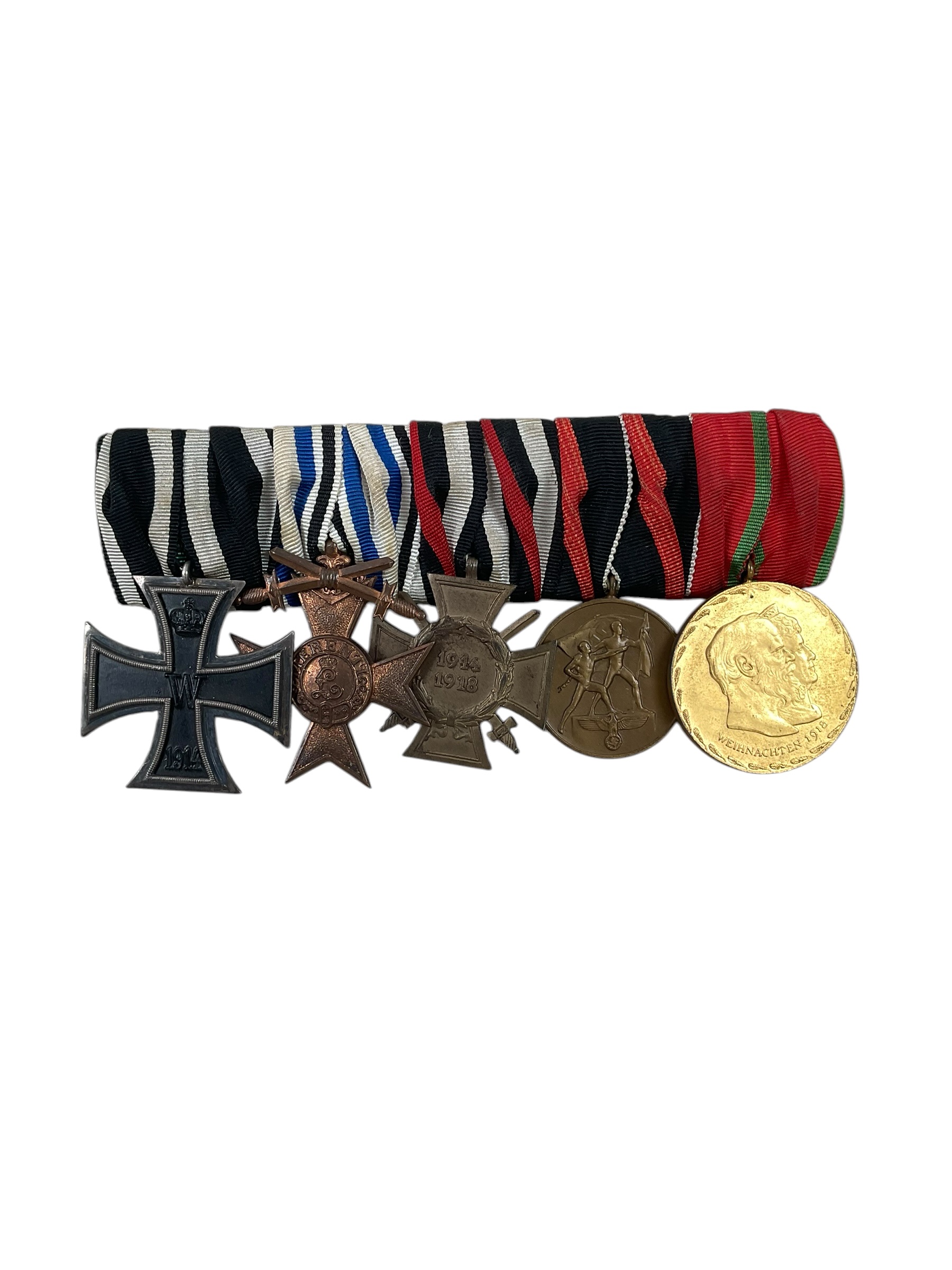 WW1 Imperial German Bavarian Military Merit Order With Swords and Iron Cross 2nd Class Medal Grouping With Photograph WW1 Imperial German Bavarian Military Merit Order With Swords and Iron Cross 2nd Class Medal Grouping With Photograph