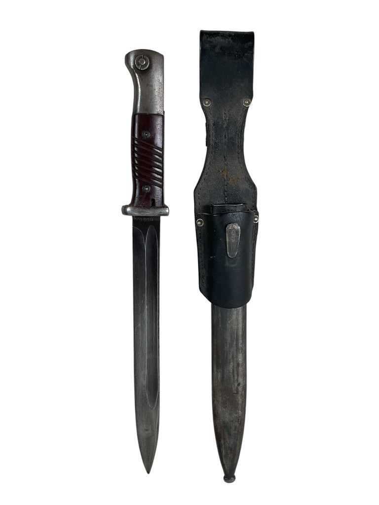 WW2 German K98 Bayonet With Scabbard and Frog Dated 1943 Matching Numbers WW2 German K98 Bayonet With Scabbard and Frog Dated 1943 Matching Numbers