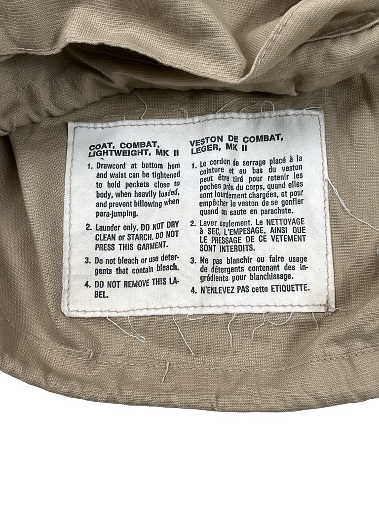 Canadian Army Tan Combat Shirt Somalia Type D Size 6742 Canadian Army Tan Combat Shirt Somalia Type D Size 6742