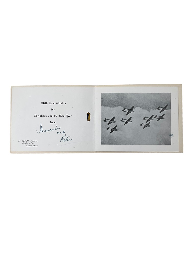 British RAF 54th Fighter Squadron Christmas Card British RAF 54th Fighter Squadron Christmas Card