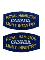 Canadian Royal Hamilton Light Infantry Shoulder Titles Insignia Pair