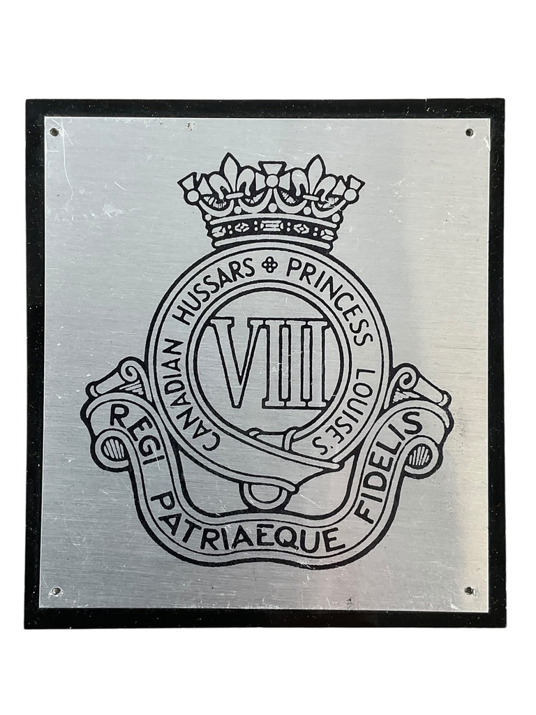 8th Canadian Hussars Princess Louise's Plaque 4 3/4" X 4 1/4" 8th Canadian Hussars Princess Louise's Plaque 4 3/4" X 4 1/4"