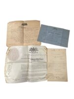 Canadian Militia Officer's Commission and Documents Pictou Garrison Artillery 2nd Lieutenant CE Tanner