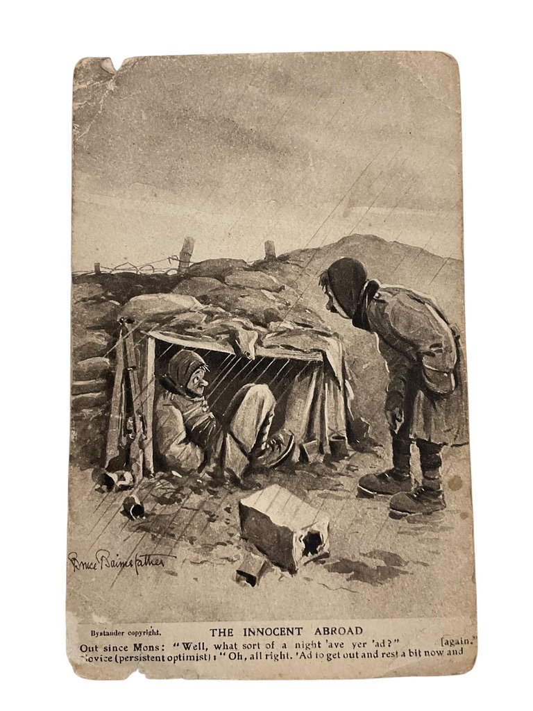 WW1 British BEF Bairnsfather The Innocent Abroad Patriotic Post Card WW1 British BEF Bairnsfather The Innocent Abroad Patriotic Post Card