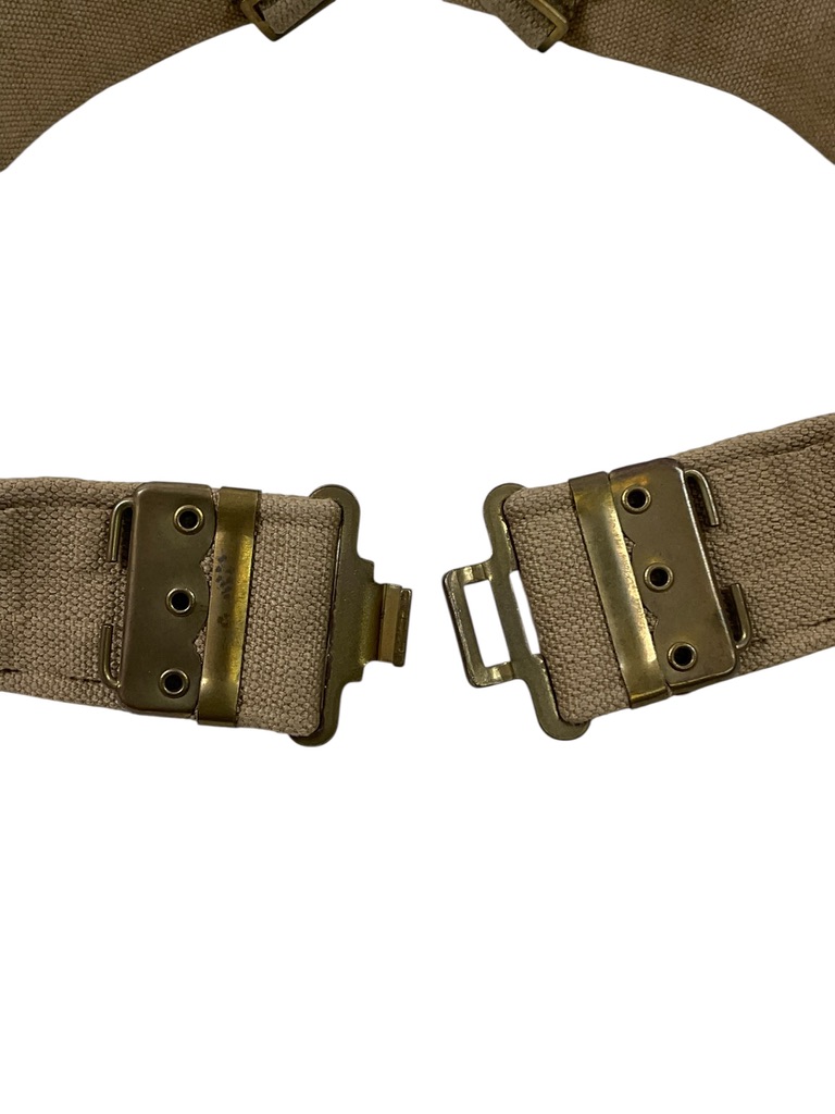 British Army P37 Web Belt Size Large Dated 1951 Broad Arrowed British Army P37 Web Belt Size Large Dated 1951 Broad Arrowed