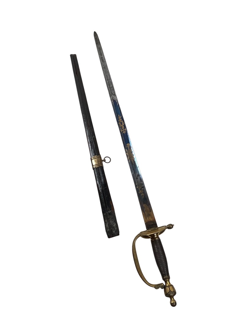 British Infantry Pattern 1796 Officer's Sword With Partial Scabbard British Infantry Pattern 1796 Officer's Sword With Partial Scabbard