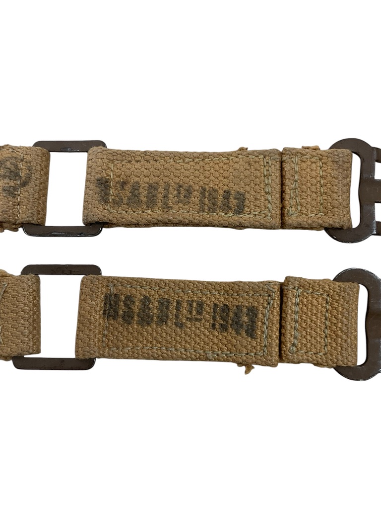 WW2 Canadian Army P37 Cheaters Brace Attachments Pair WW2 Canadian Army P37 Cheaters Brace Attachments Pair