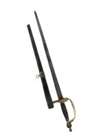 British Infantry Pattern 1796 Officer's Sword With Partial Scabbard