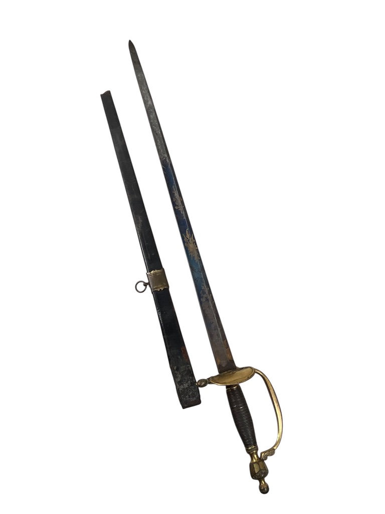 British Infantry Pattern 1796 Officer's Sword With Partial Scabbard British Infantry Pattern 1796 Officer's Sword With Partial Scabbard
