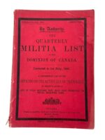 Canadian The Quarterly Militia List of the Dominion of Canada Corrected to 1st July 1901 Used Softcover Reference Book