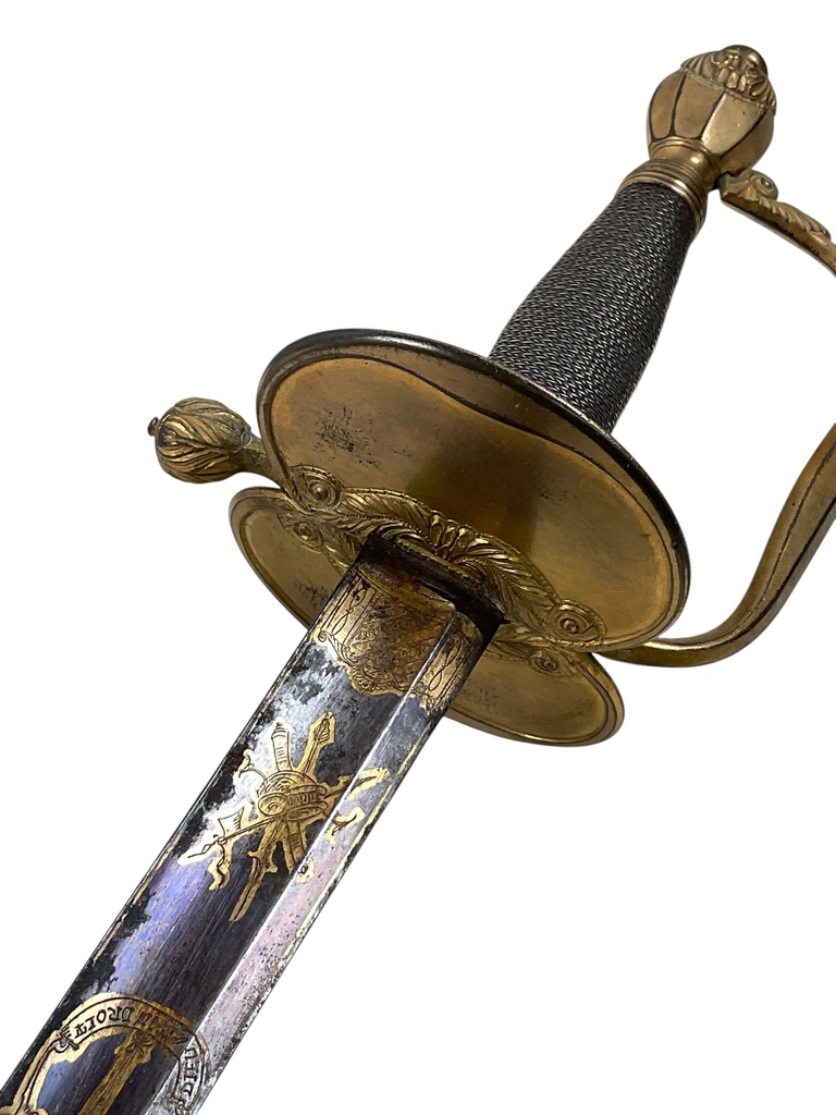 British Infantry Pattern 1786 Officer's Sword With Blue Blade British Infantry Pattern 1786 Officer's Sword With Blue Blade