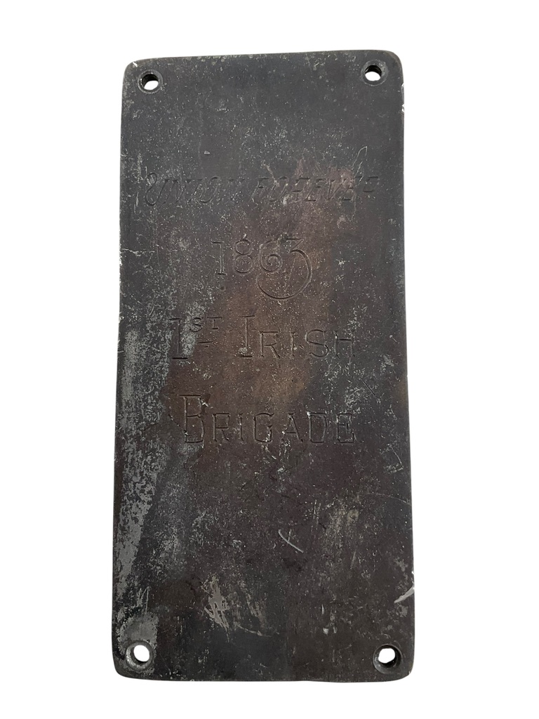 US Civil War 1st Irish Brigade New York Volunteers Plaque 4" X 1 3/4" REPRODUCTION COPY US Civil War 1st Irish Brigade New York Volunteers Plaque 4" X 1 3/4" REPRODUCTION COPY