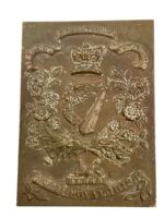 Victorian 18th Royal Irish Regiment Cross Belt Plate REPRODUCTION COPY