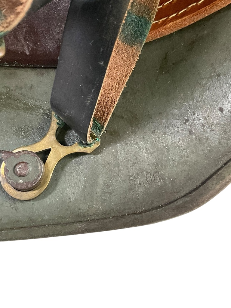 WW1 Imperial German Steel Helmet Maker SI. 66 With Replacement Liner and Chin Strap WW1 Imperial German Steel Helmet Maker SI. 66 With Replacement Liner and Chin Strap