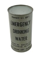 US Emergency Drinking Water Tin With Contents