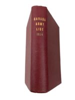 Canadian The Militia List of the Dominion of Canada Corrected to 23rd January 1924 Used Hardcover Reference Book