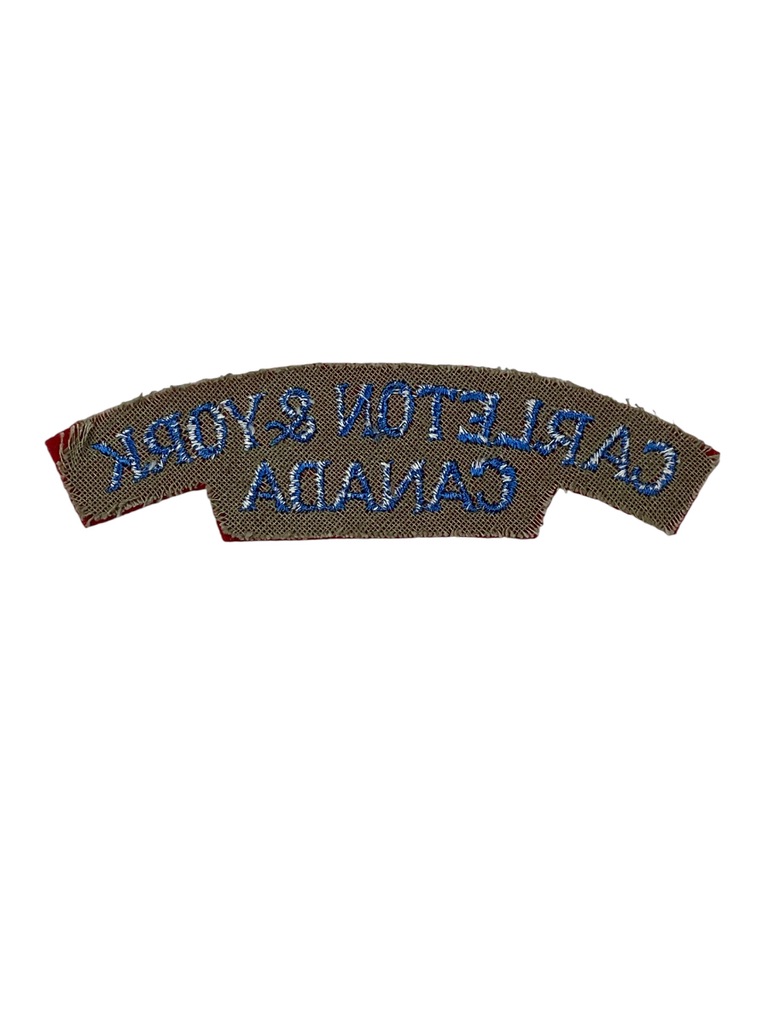 WW2 Canadian Carleton and York Regiment Shoulder Title Insignia Single WW2 Canadian Carleton and York Regiment Shoulder Title Insignia Single