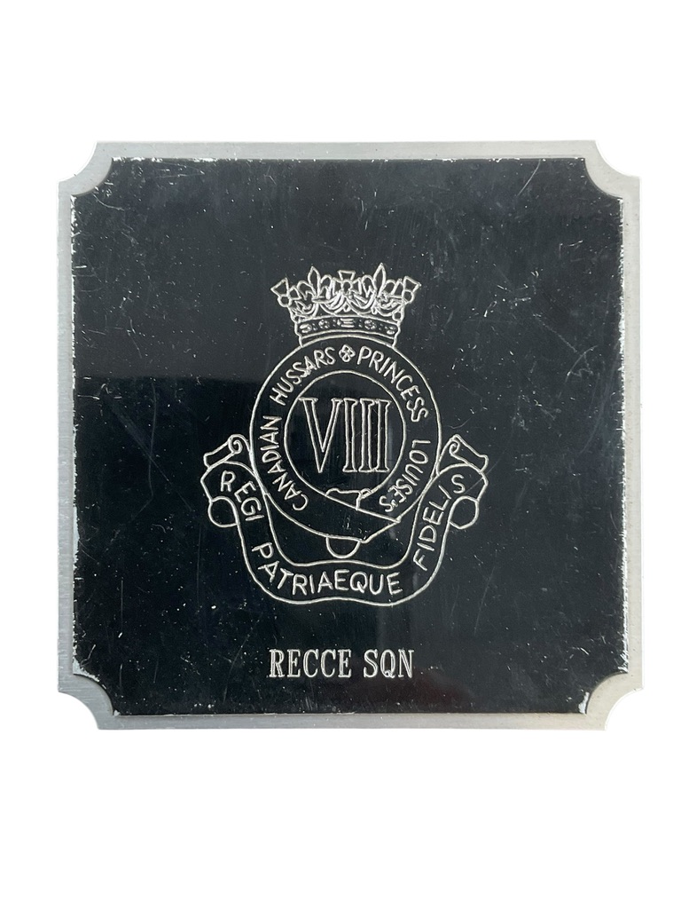 8th Canadian Hussars Princess Louise's RECCE Squadron Plaque 3 3/4" X 3 3/4" 8th Canadian Hussars Princess Louise's RECCE Squadron Plaque 3 3/4" X 3 3/4"