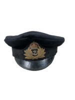 WW2 Canadian RCN Navy Officer's Peak Cap Hat Named Size 7