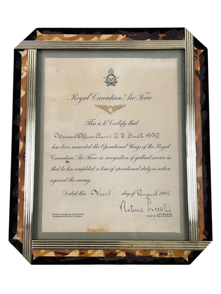 WW2 Canadian RCAF DFC Log Book Medal Group WW2 Canadian RCAF DFC Log Book Medal Group