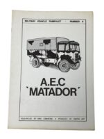 WW2 British A.E.C "Matador" Military Vehicle Pamphlet No 4 Used Softcover Reference Book