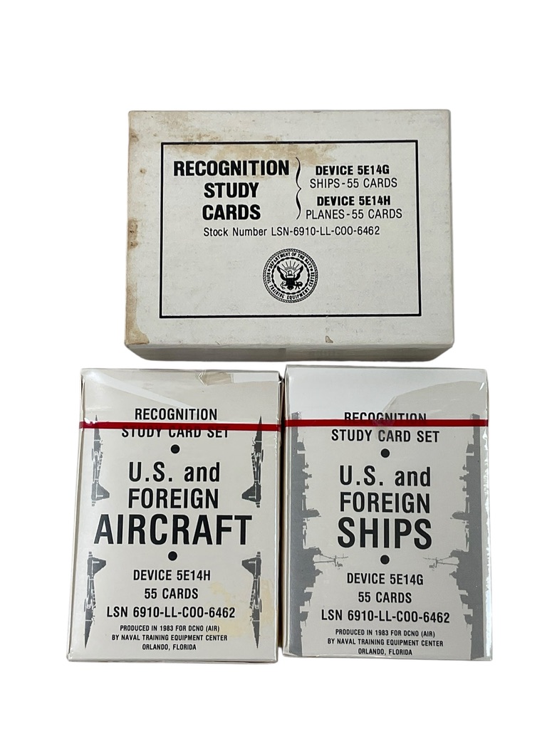 US Navy USN Foreign Ships and Aircraft Recognition Study Cards In Box US Navy USN Foreign Ships and Aircraft Recognition Study Cards In Box
