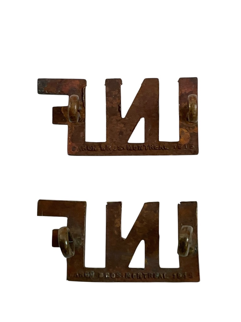 WW1 Canadian CEF Infantry INF Shoulder Titles Insignia Pair WW1 Canadian CEF Infantry INF Shoulder Titles Insignia Pair