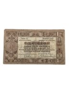 Netherlands 1 Gulden Silver Certificate Banknote Dated 1938
