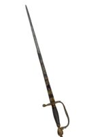 British Infantry Pattern 1786 Officer's Sword With Blue Blade