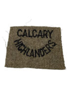 WW2 Canadian Calgary Highlanders Battledress Slip-On Insignia Single WW2 Canadian Calgary Highlanders Battledress Slip-On Insignia Single