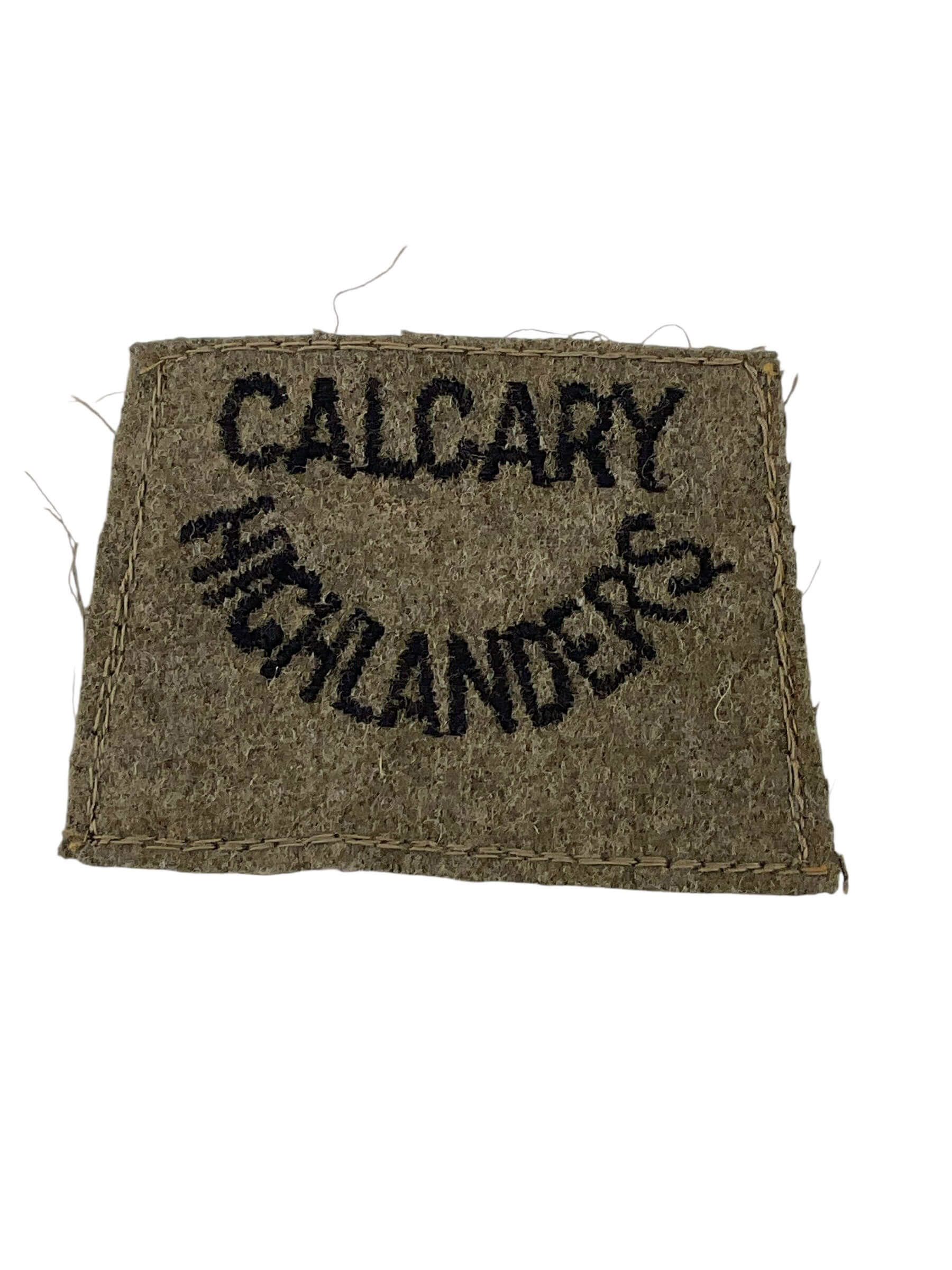 WW2 Canadian Calgary Highlanders Battledress Slip-On Insignia Single WW2 Canadian Calgary Highlanders Battledress Slip-On Insignia Single
