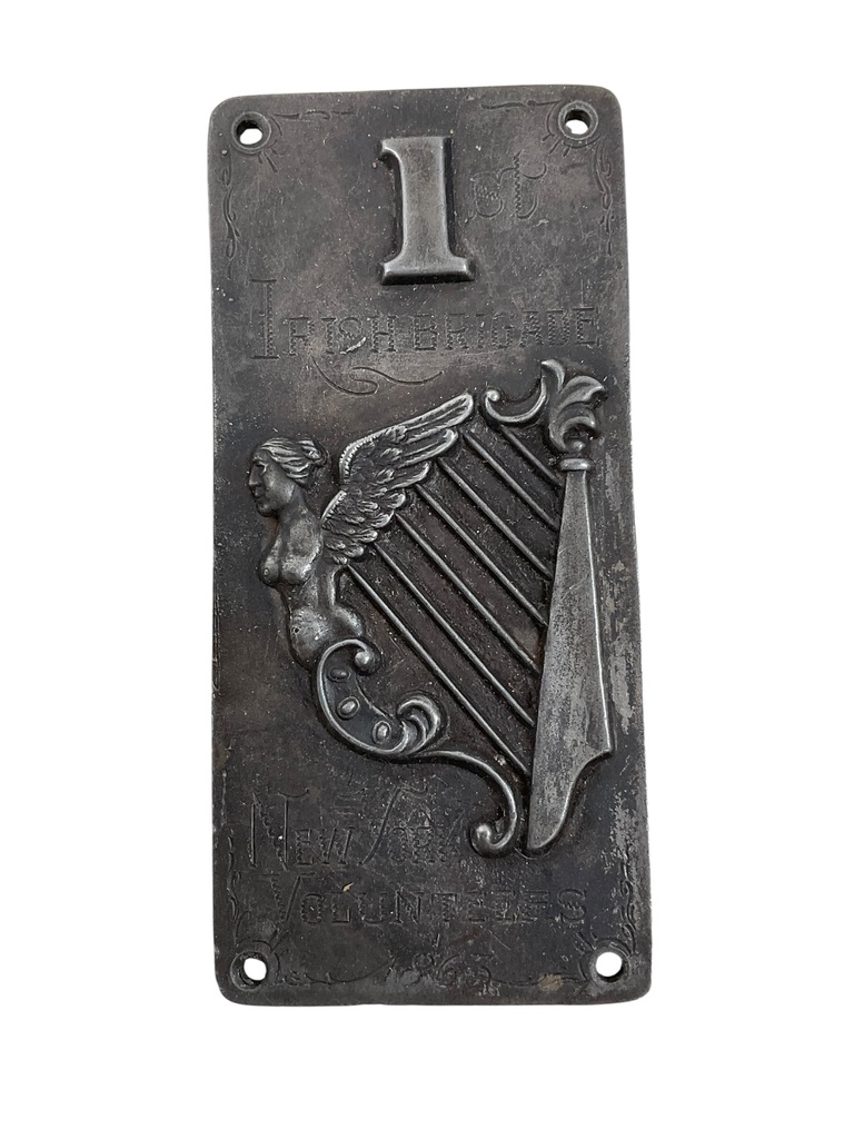 US Civil War 1st Irish Brigade New York Volunteers Plaque 4" X 1 3/4" REPRODUCTION COPY US Civil War 1st Irish Brigade New York Volunteers Plaque 4" X 1 3/4" REPRODUCTION COPY