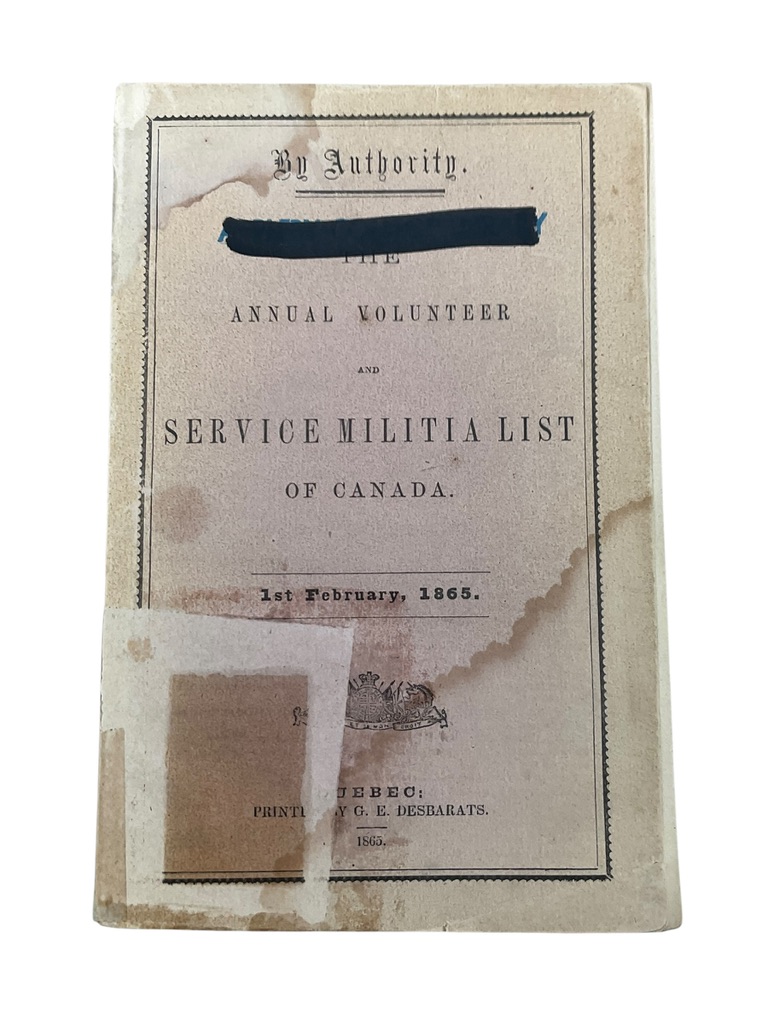 Canadian The Annual Volunteer and Service Militia List 1st February 1865 Used Softcover Reference Book Canadian The Annual Volunteer and Service Militia List 1st February 1865 Used Softcover Reference Book