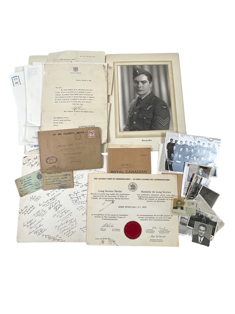 WW2 Canadian RCAF DFC Log Book Medal Group WW2 Canadian RCAF DFC Log Book Medal Group