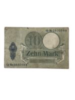 German Empire 10 Zehn Mark Imperial Treasury Banknote Dated 1906