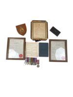 WW2 Canadian RCAF DFC Log Book Medal Group
