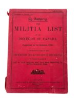 Canadian The Militia List of the Dominion of Canada Corrected to 1st October 1897 Used Softcover Reference Book