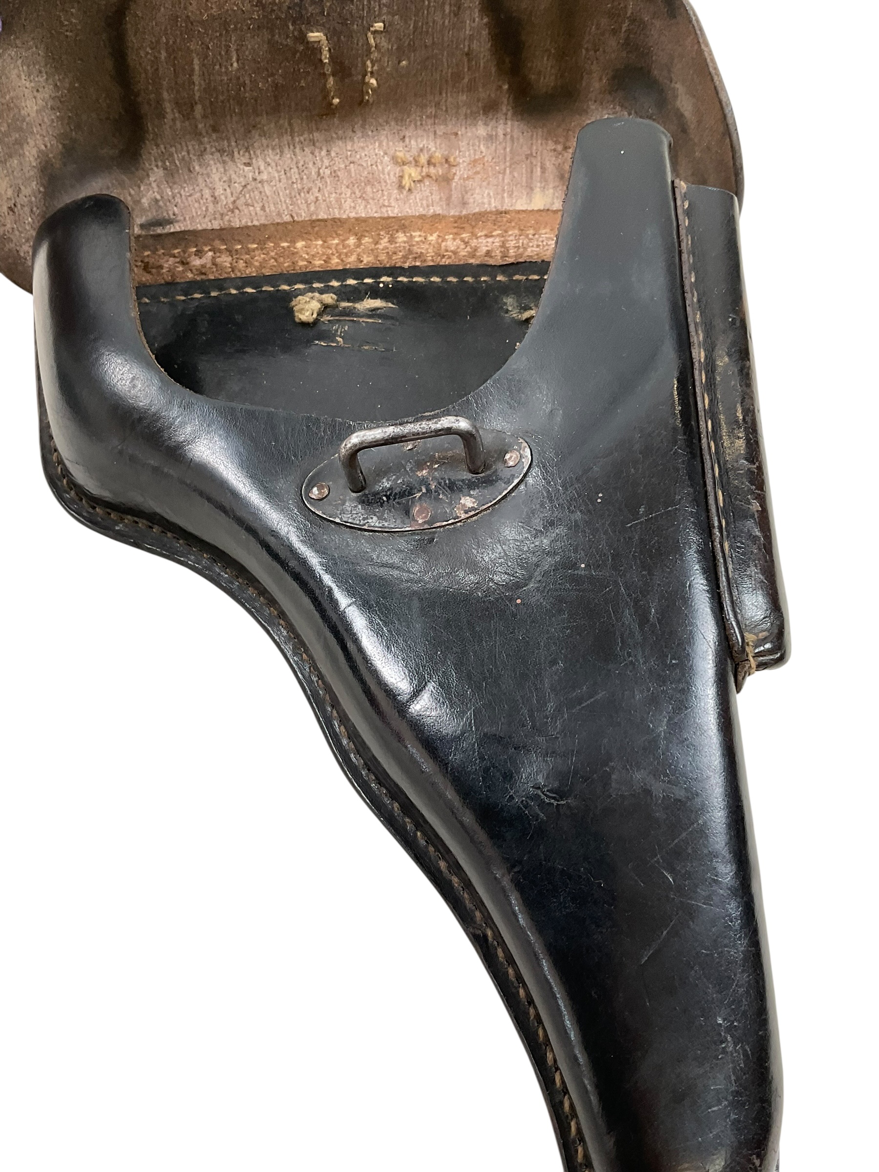 WW2 German P38 Hard Shell Black Leather Holster WW2 German P38 Hard Shell Black Leather Holster