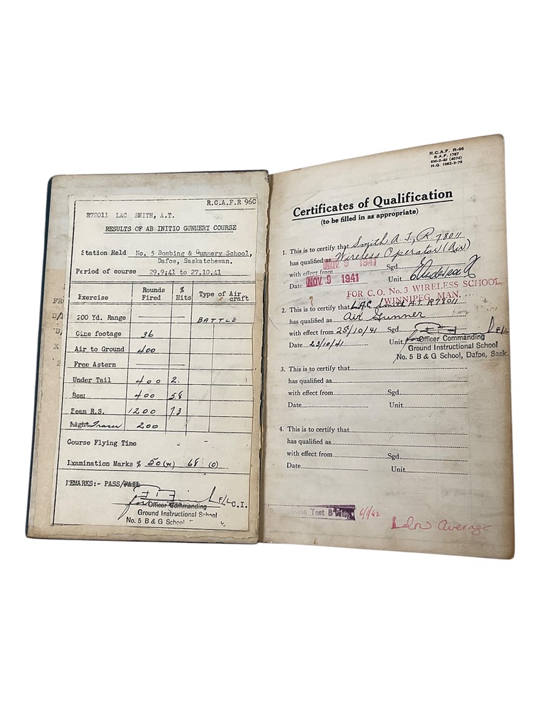 WW2 Canadian RCAF DFC Log Book Medal Group WW2 Canadian RCAF DFC Log Book Medal Group