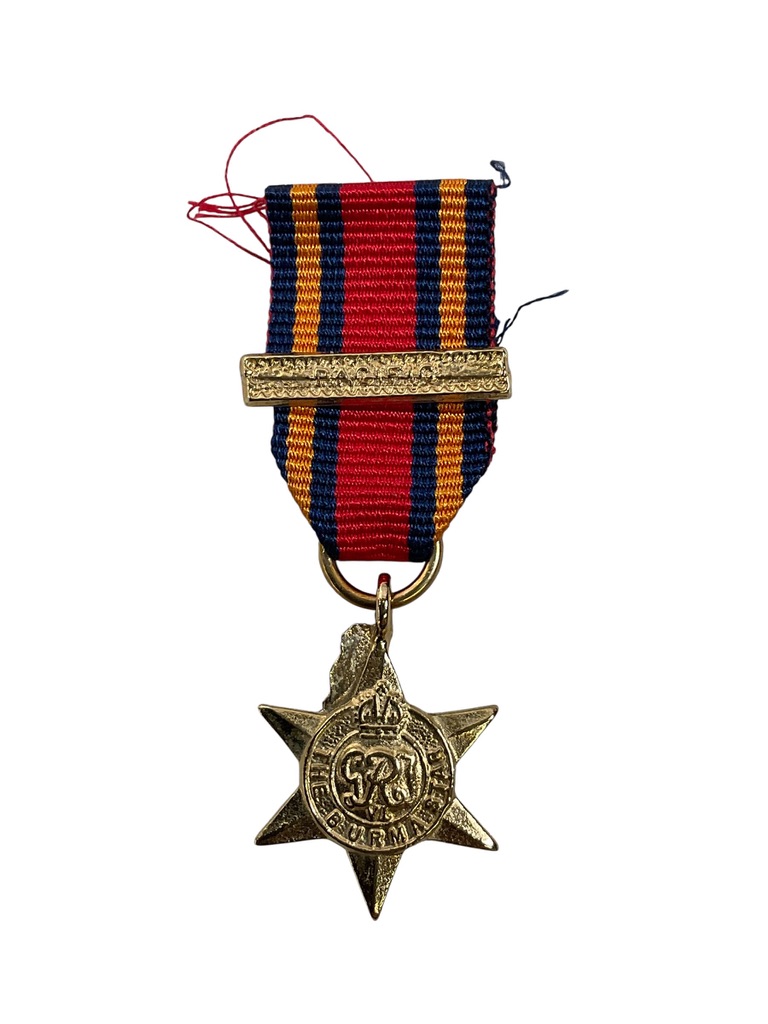 WW2 British The Burma Star With Pacific Bar Miniature Medal WW2 British The Burma Star With Pacific Bar Miniature Medal