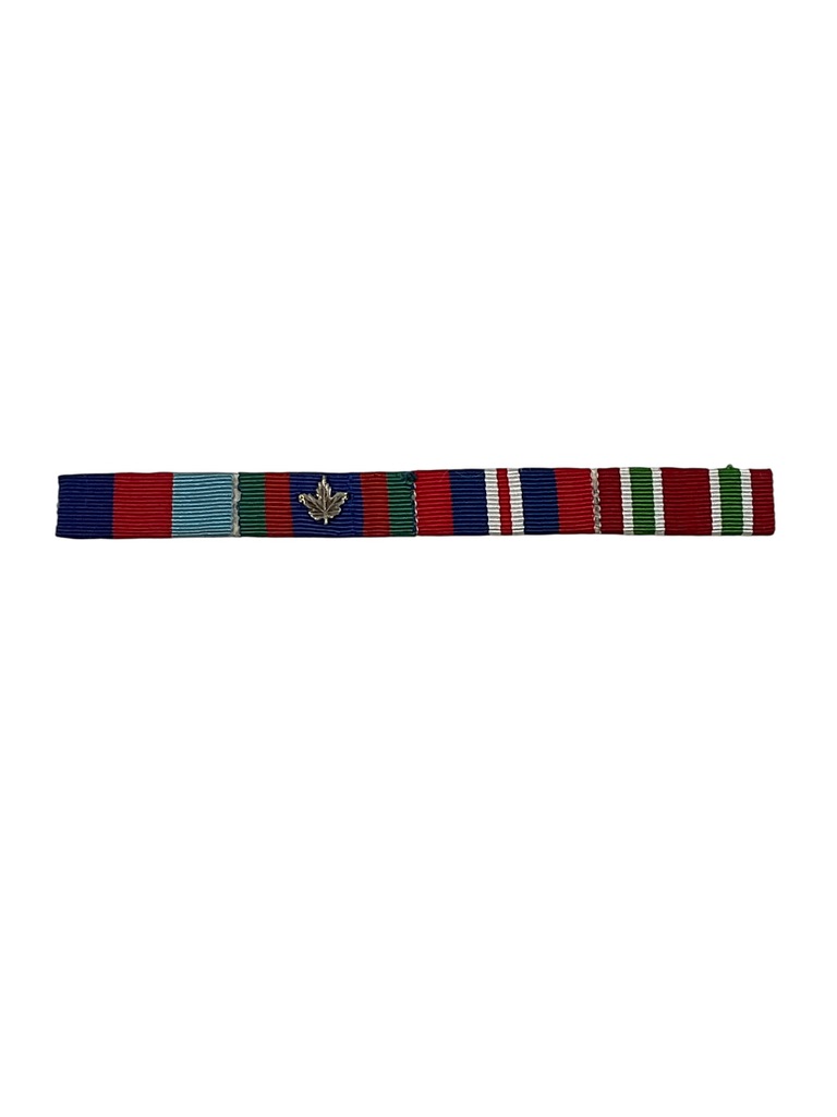 WW2 Canadian 4 Place Medal Bar With Ontario Fire Long Service Full Size WW2 Canadian 4 Place Medal Bar With Ontario Fire Long Service Full Size