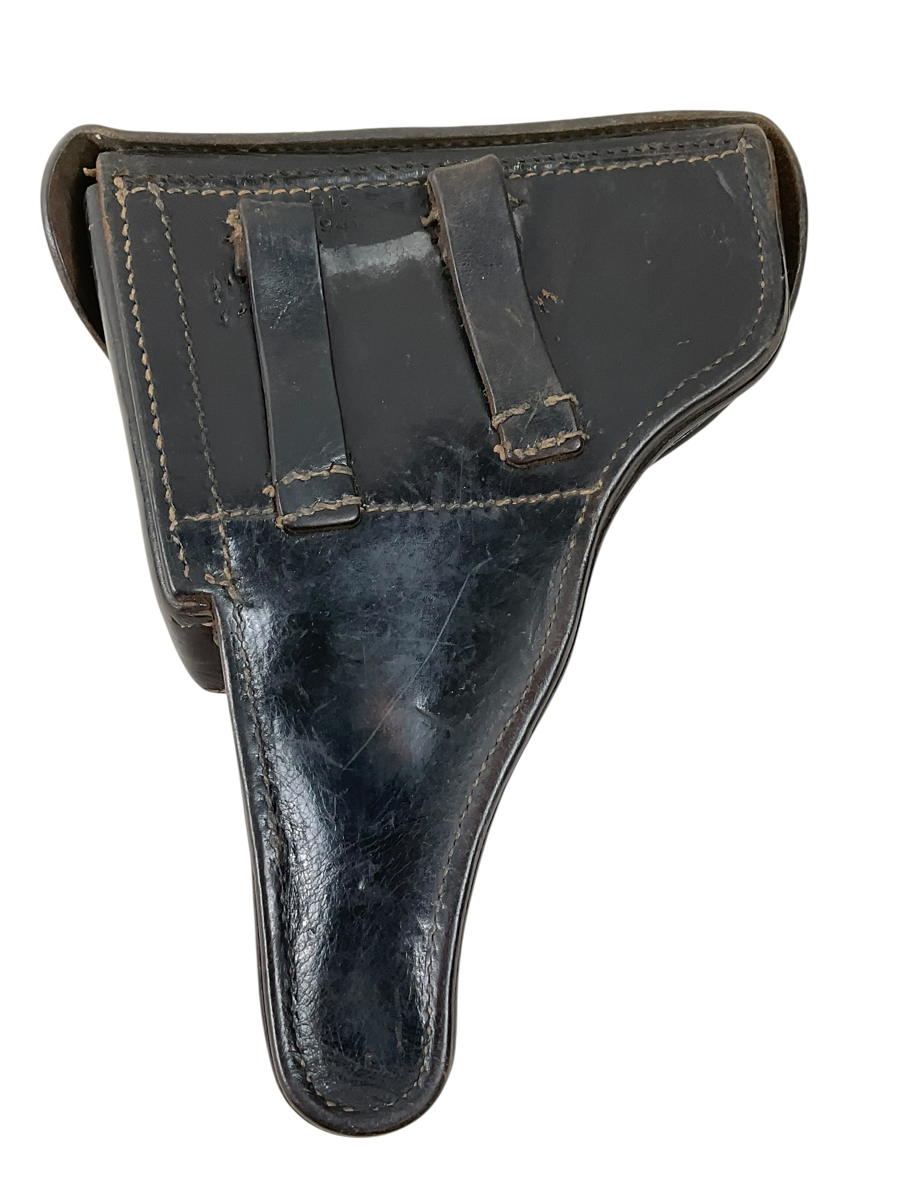 WW2 German P38 Hard Shell Black Leather Holster WW2 German P38 Hard Shell Black Leather Holster