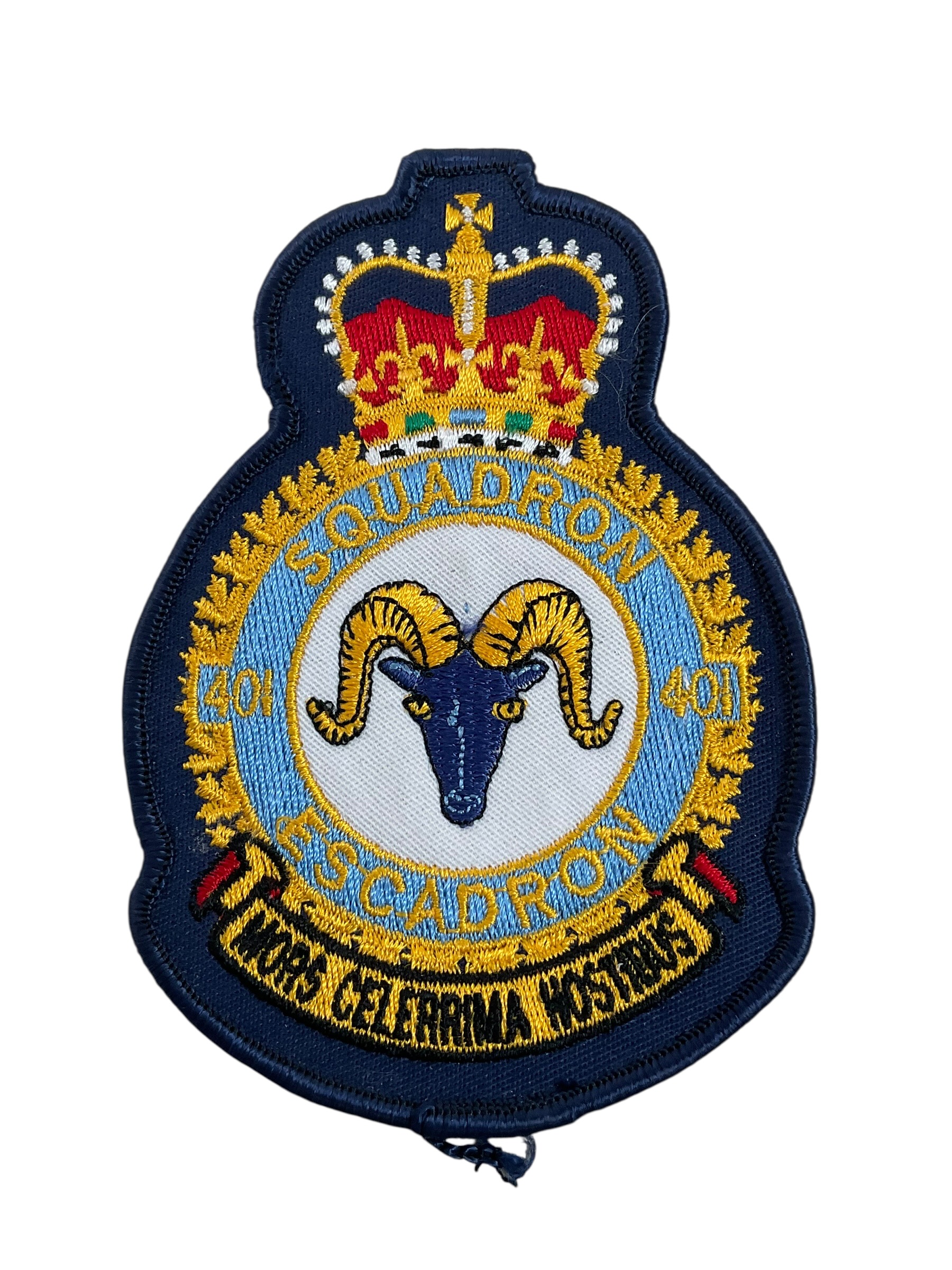 Canadian Forces RCAF 401 Squadron Heraldic Colour Crest Patch Vintage Canadian Forces RCAF 401 Squadron Heraldic Colour Crest Patch Vintage