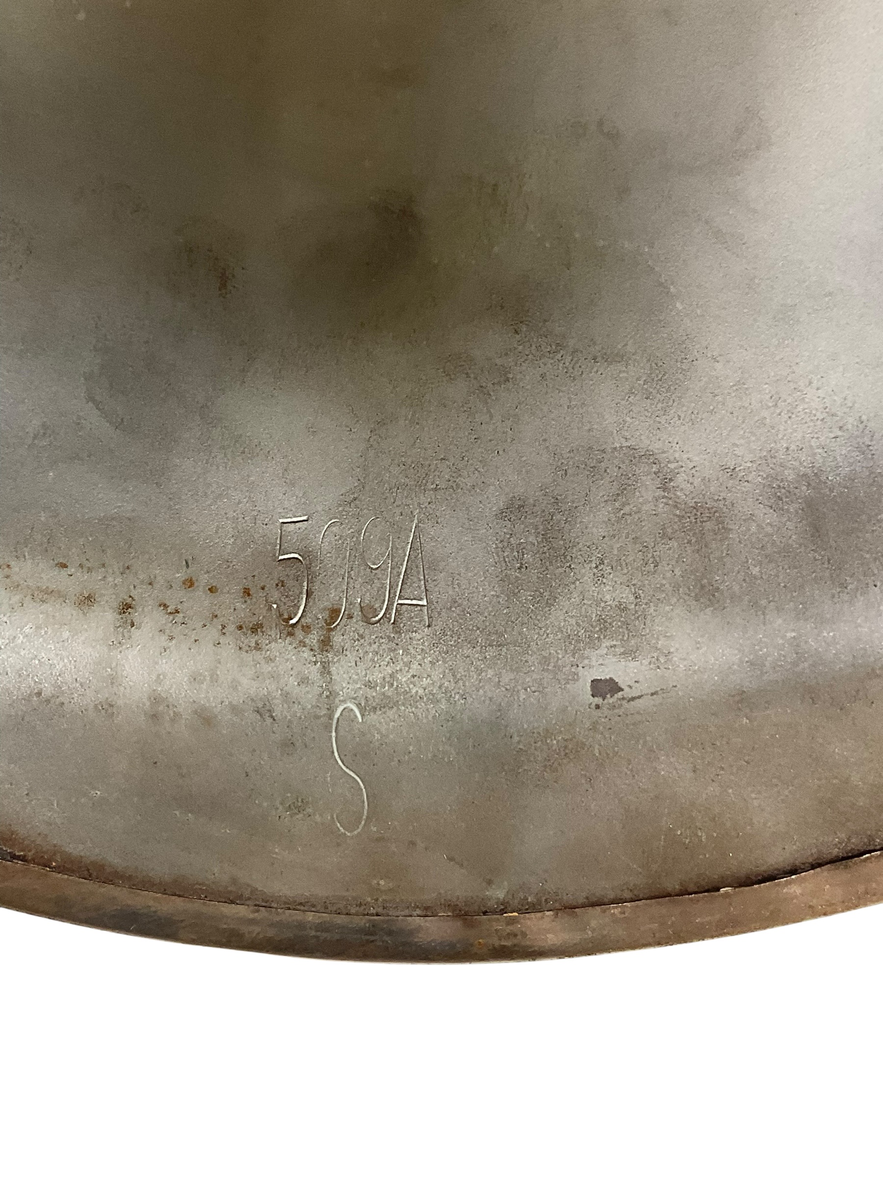US Vietnam M1 Front Seam Swivel Bale CHROMED Helmet US Vietnam M1 Front Seam Swivel Bale CHROMED Helmet